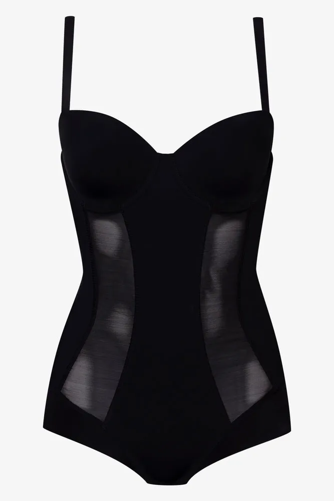 Shapewear Power Mesh Firm Control Bodysuit Black sold by Ackermas