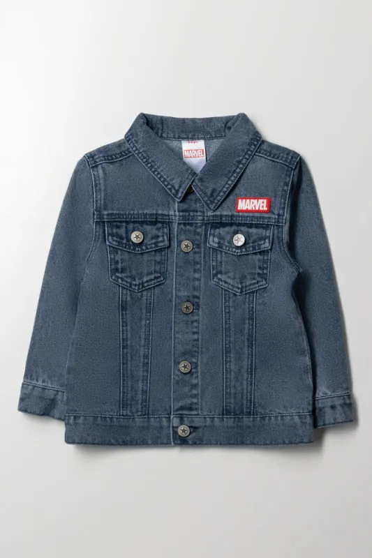 Marvel Denim Jacket Blue sold by Ackermas