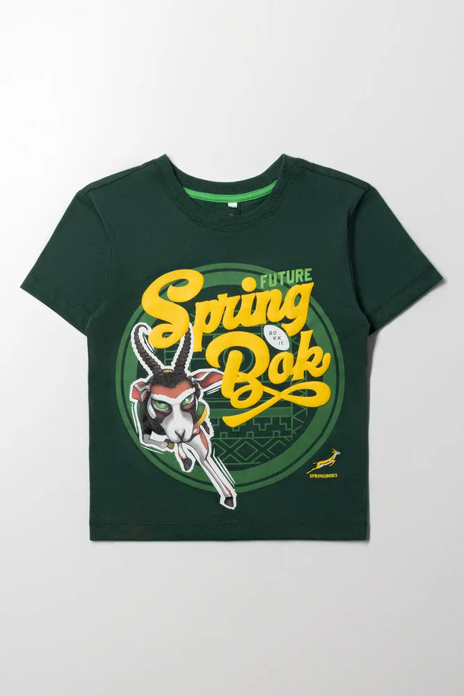 Bokkie Short Sleeve T-Shirt Dark Green sold by Ackermas