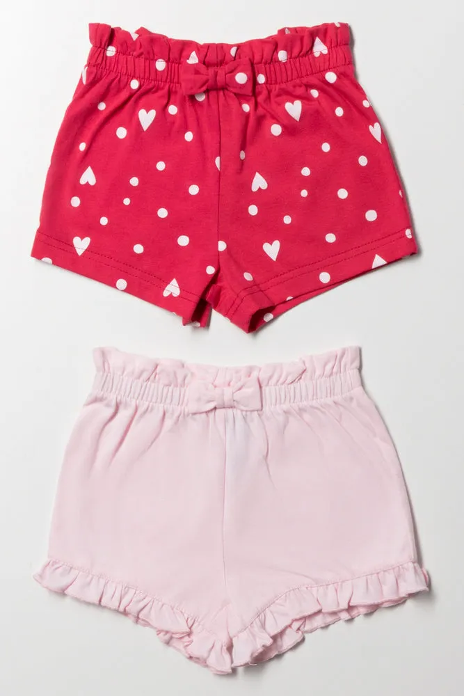 2 Pack Heart Shorts Pink sold by Ackermas