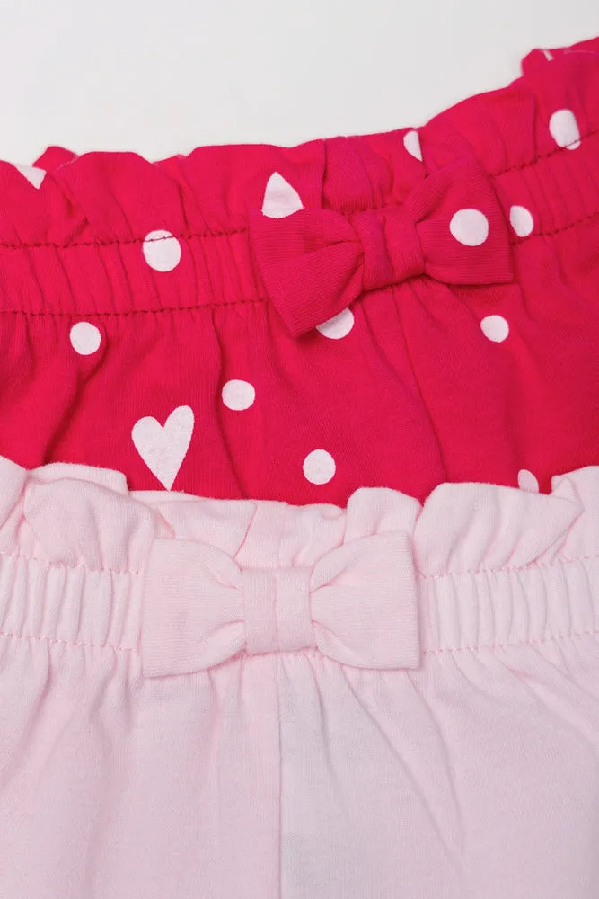 2 Pack Heart Shorts Pink sold by Ackermas product image thumbnail 2