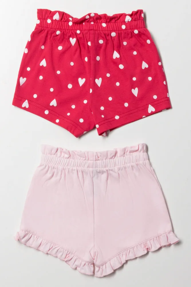 2 Pack Heart Shorts Pink sold by Ackermas product image thumbnail 3