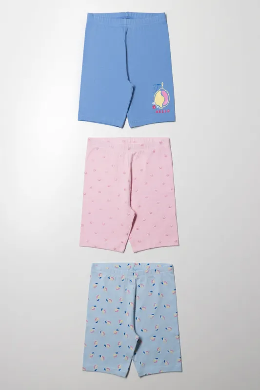 3 Pack Cycle Shorts Blue And Pink sold by Ackermas