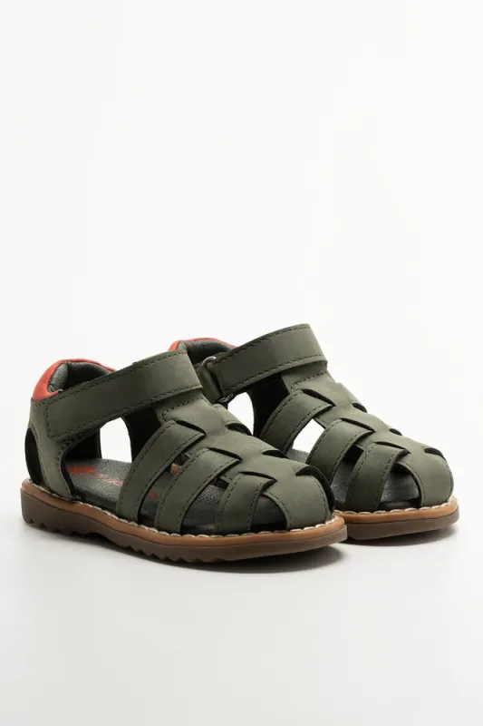 Caged Sandal Hedge Green sold by Ackermas