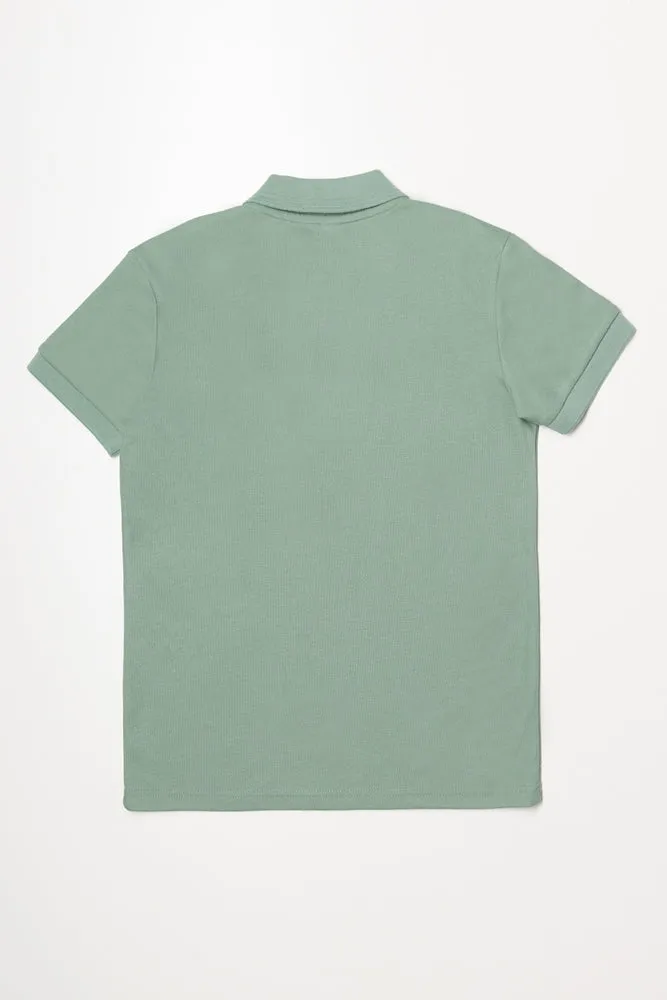 Plain Golfer With Textured Collar Fatique sold by Ackermas product image thumbnail 3