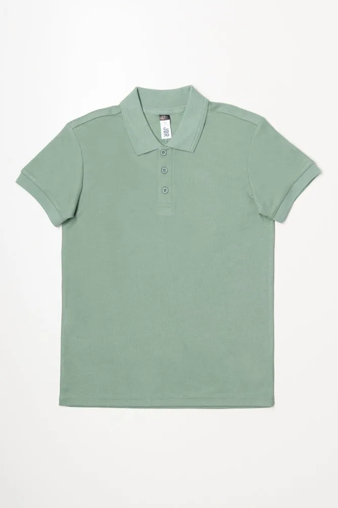 Plain Golfer With Textured Collar Fatique sold by Ackermas