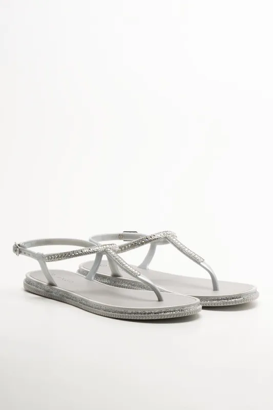 Jelly Thong Footbeds Lt Grey sold by Ackermas