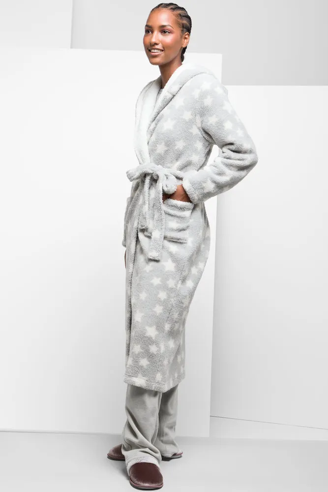 Hooded Starry Print Gown Grey sold by Ackermas product image thumbnail 2
