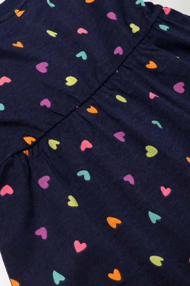 Frill Sleeve Knit Dress Navy sold by Ackermas product image thumbnail 2