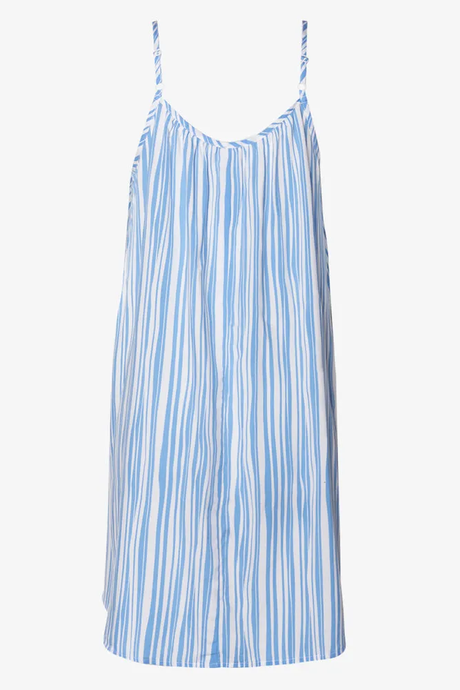 Strappy Blue & White Irregular Stripe Woven Basic sold by Ackermas product image thumbnail 2