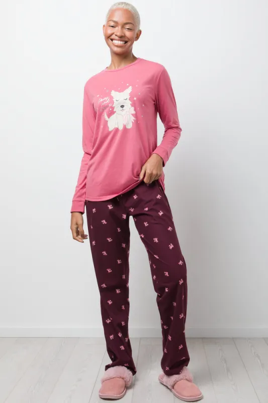 Paws And Relax D Print Knit Top And Bow Print Fl sold by Ackermas
