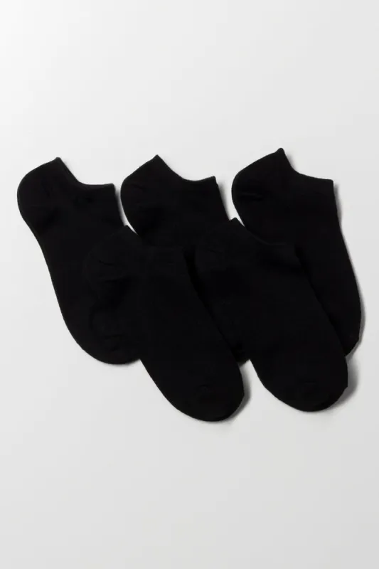 5 Pack Cotton Lowcut Plain Black sold by Ackermas