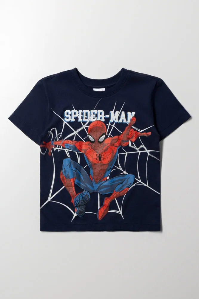 Basic T-Shirt -Spiderman Navy sold by Ackermas