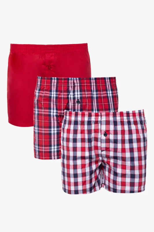 3 Pack Woven Boxer Red sold by Ackermas