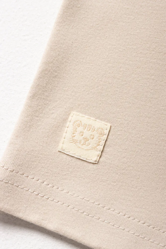 Short Sleeve Plain T-Shirt Stone sold by Ackermas product image thumbnail 2