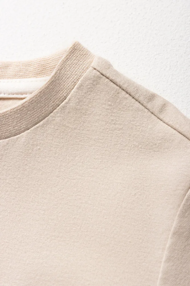 Short Sleeve Plain T-Shirt Stone sold by Ackermas product image thumbnail 3