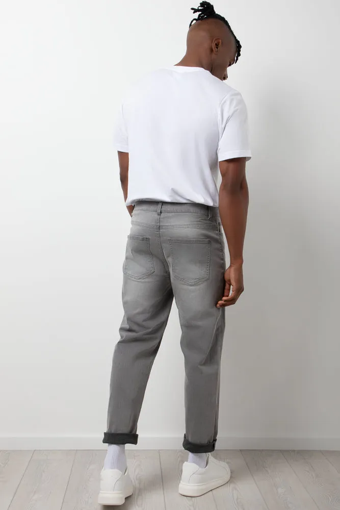 Straight Leg Denim Jeans Grey sold by Ackermas product image thumbnail 4