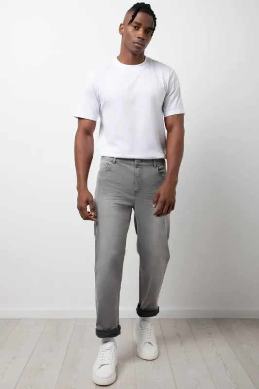 Straight Leg Denim Jeans Grey sold by Ackermas