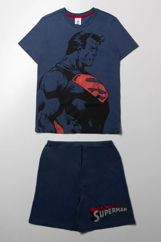 Superman Short Sleeve Pj Blue sold by Ackermas