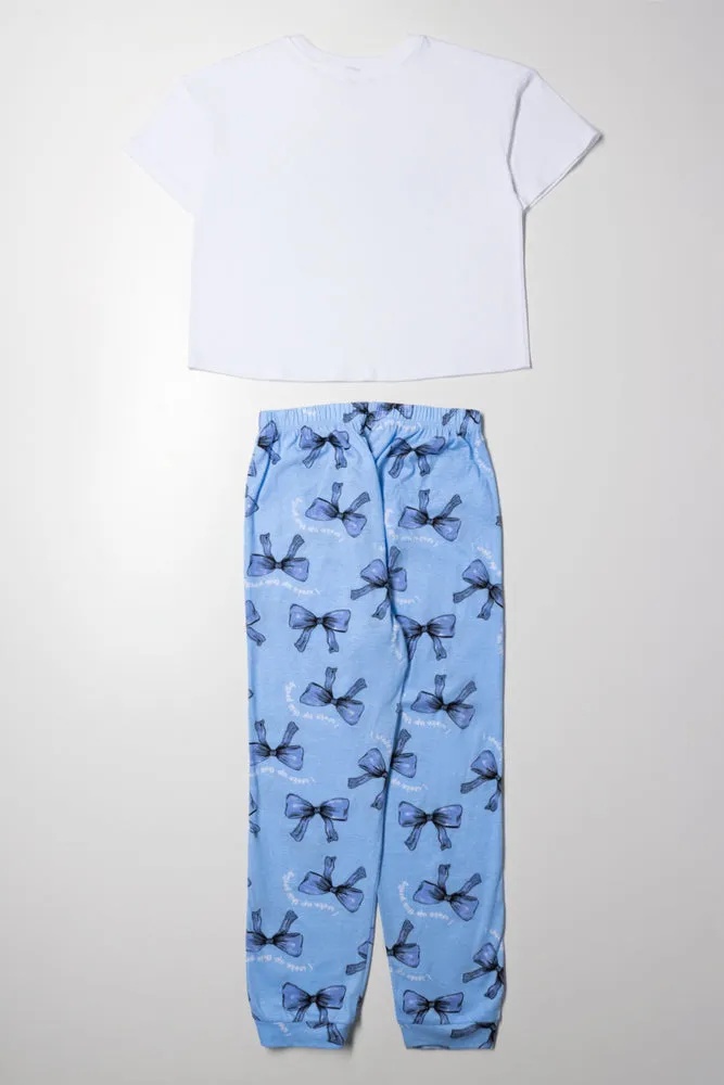 Bow Pyjamas Blue And White sold by Ackermas product image thumbnail 4