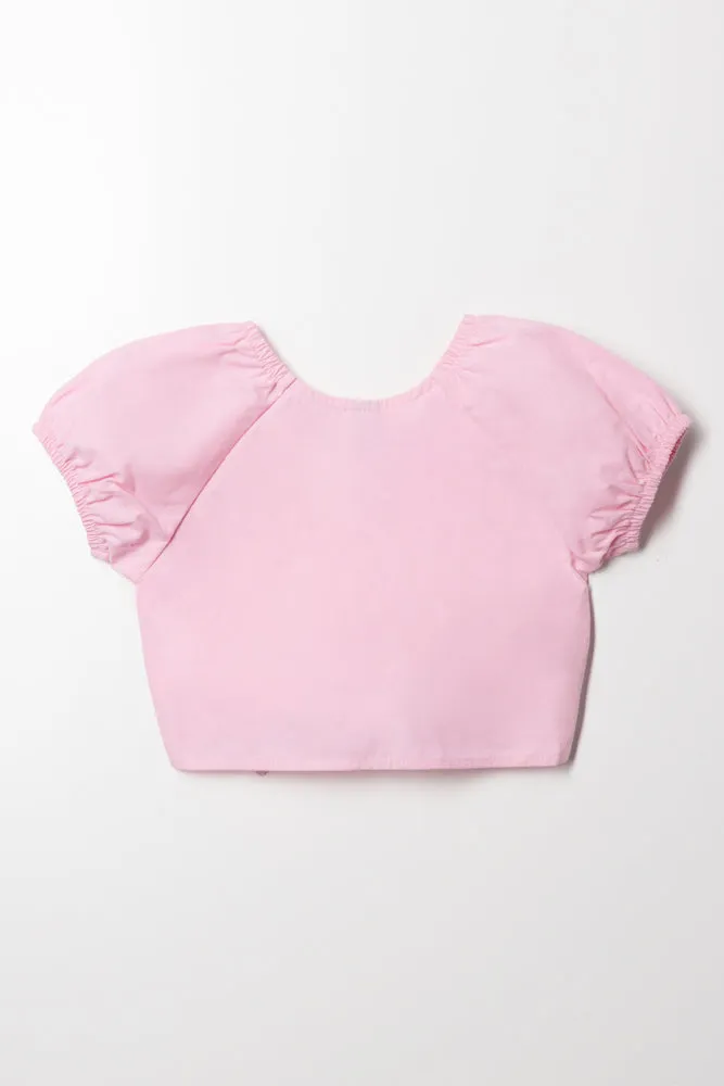 Front Tie Top Pink sold by Ackermas product image thumbnail 3