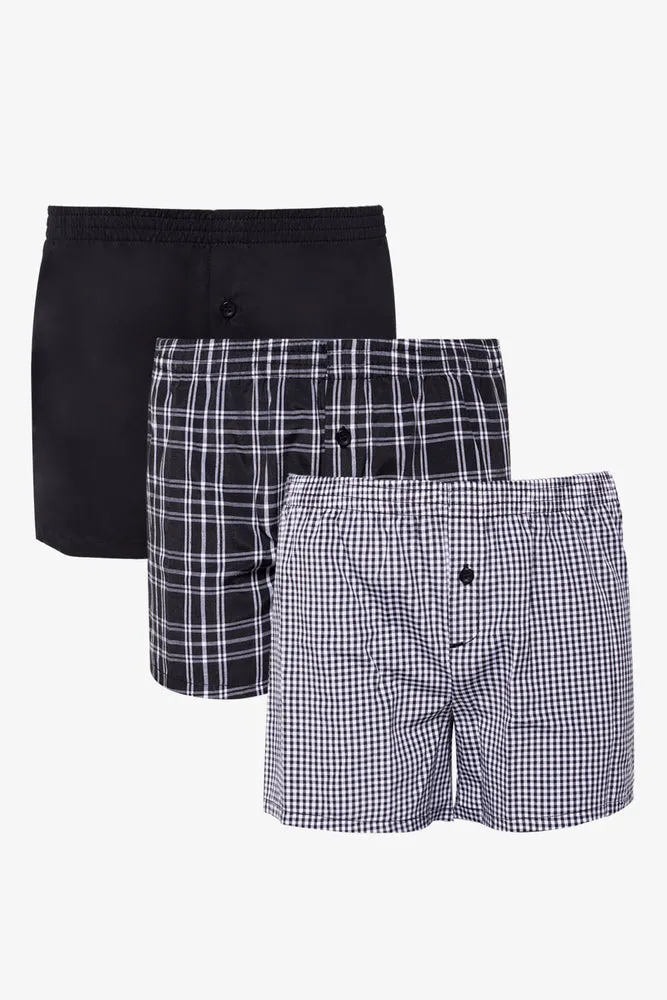3 Pack Woven Boxer Black sold by Ackermas