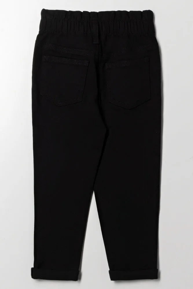 Mini Mom Paperbag Denim Jeans Black sold by Ackermas product image thumbnail 3