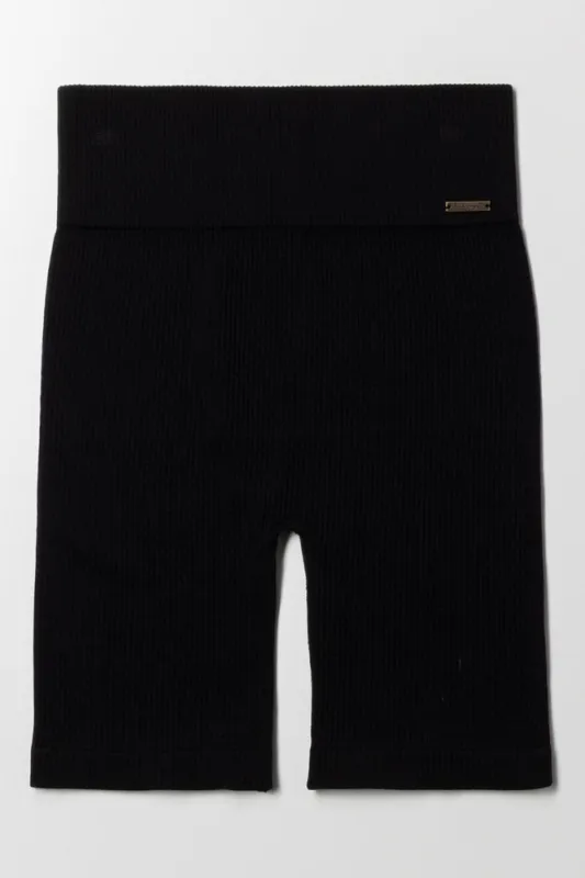 Seamless Cycle Shorts Black sold by Ackermas