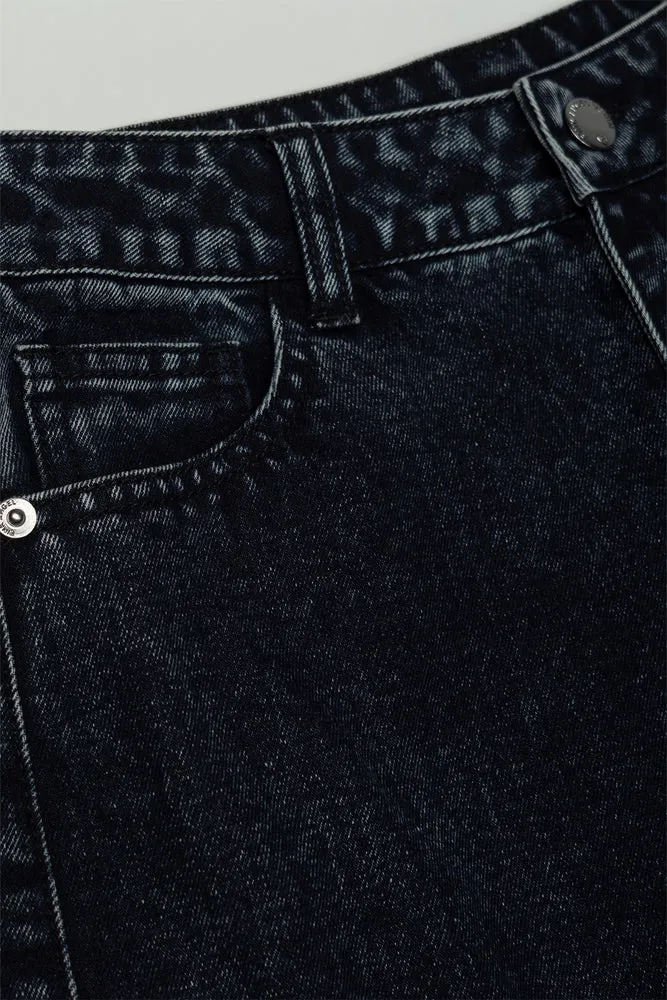 Cargo Denim Jorts Dark Grey sold by Ackermas product image thumbnail 2