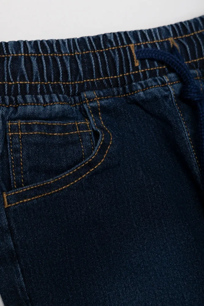 Basic Denim Pull On Shorts Indigo sold by Ackermas product image thumbnail 2