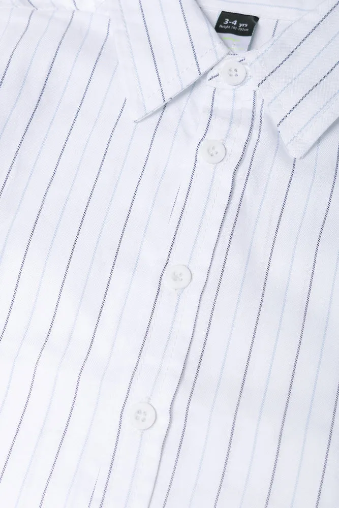 Long Sleeve Stripe Shirt White And Blue sold by Ackermas product image thumbnail 2