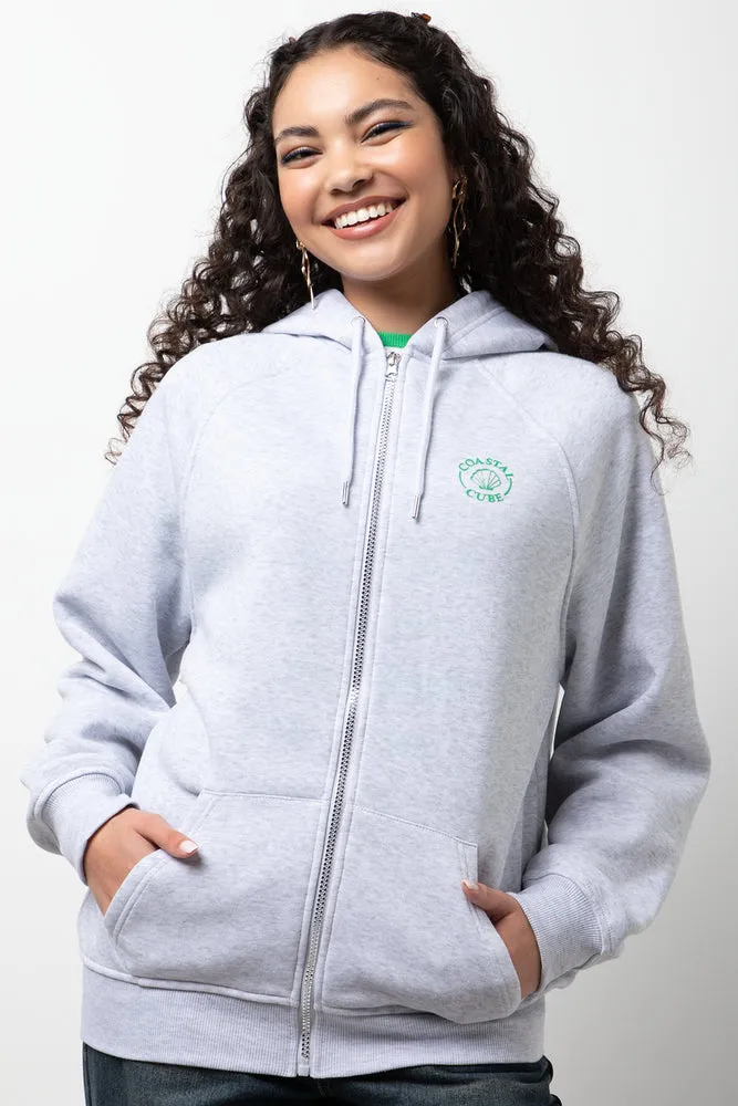 Oversized Zip Through Track Top Grey sold by Ackermas