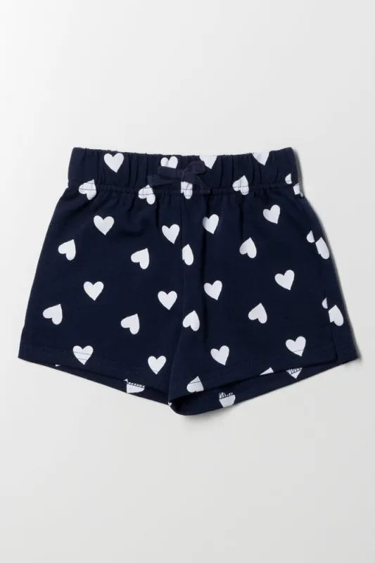 Heart Shorts Navy sold by Ackermas
