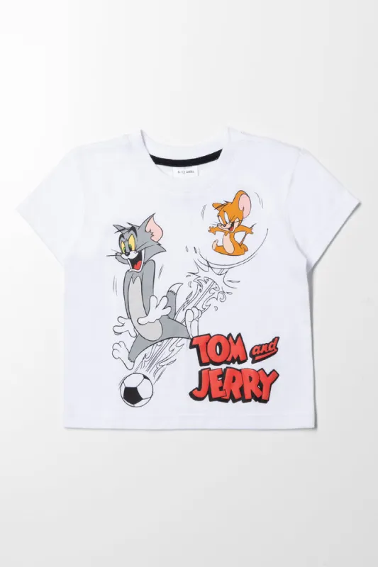 Tom And Jerry Short Sleeve T-Shirt White sold by Ackermas