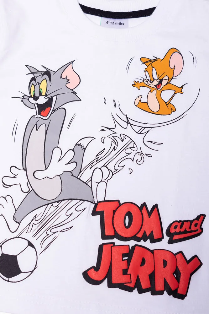 Tom And Jerry Short Sleeve T-Shirt White sold by Ackermas product image thumbnail 2