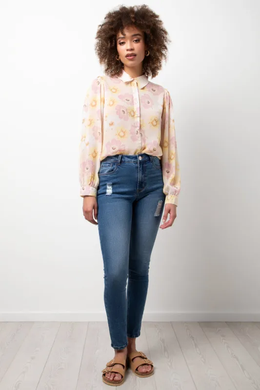 Ripped Skinny Denim Jeans Blue sold by Ackermas