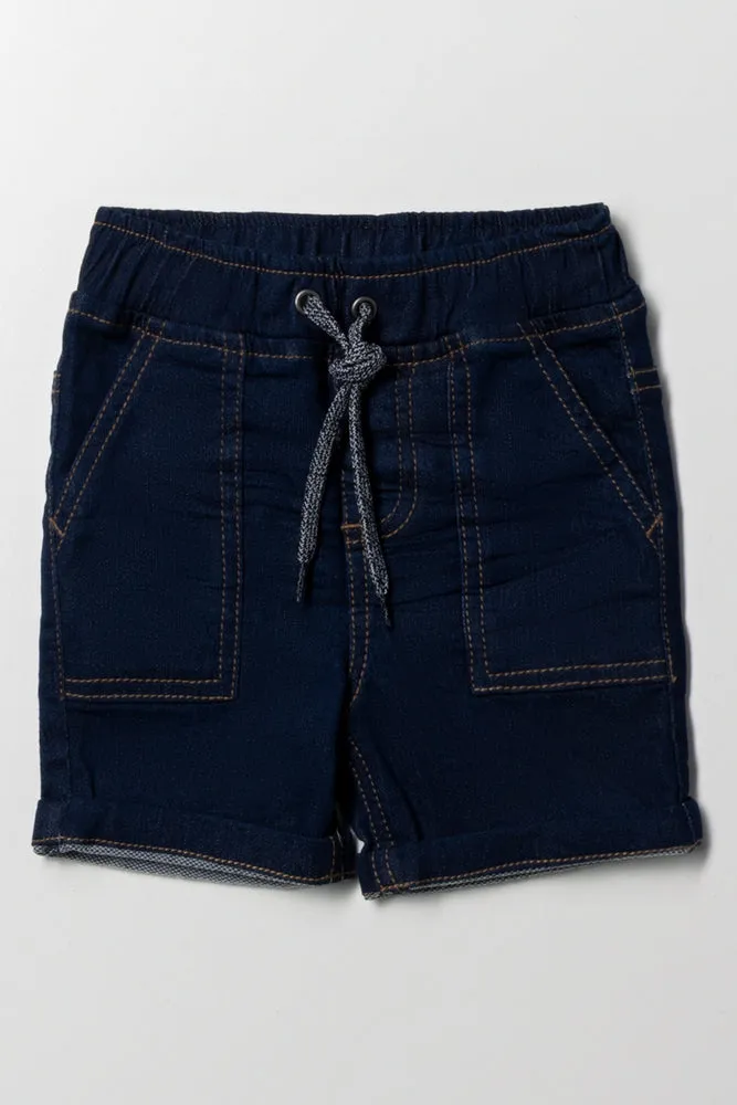 Denim Shorts Dark Blue sold by Ackermas