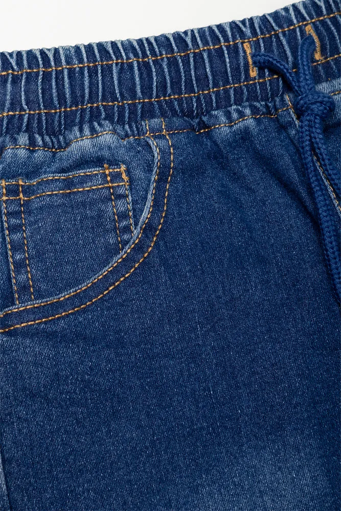 Pull On Denim Shorts Blue sold by Ackermas product image thumbnail 2