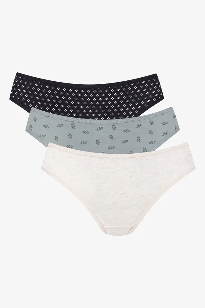 3 Pack Bikini Panties Black, Green And Natural sold by Ackermas product image thumbnail 2