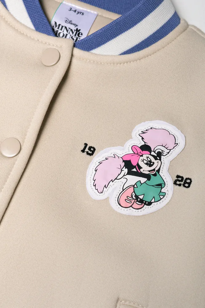 Minnie Mouse Baseball Jacket Natural sold by Ackermas product image thumbnail 2