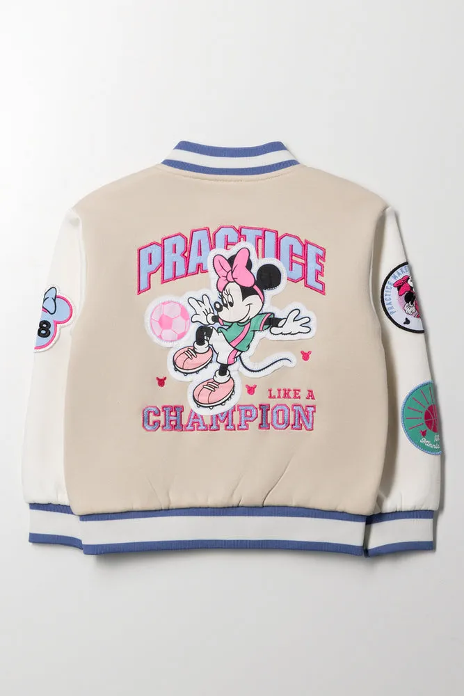 Minnie Mouse Baseball Jacket Natural sold by Ackermas product image thumbnail 4