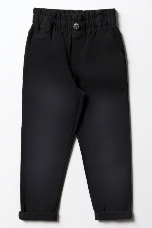 Mini Mom Paperbag Denim Jeans Black sold by Ackermas