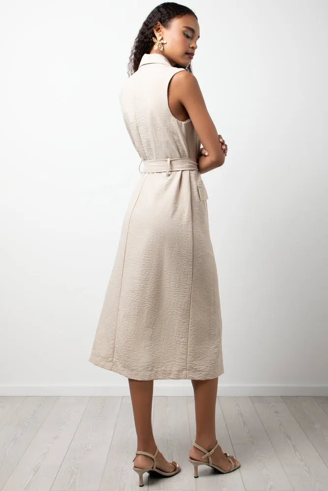 Double Breasted Sleeveless Trench Natural sold by Ackermas product image thumbnail 3