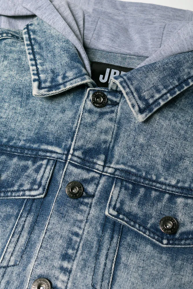 Hooded Denim Jacket Light Blue sold by Ackermas product image thumbnail 2