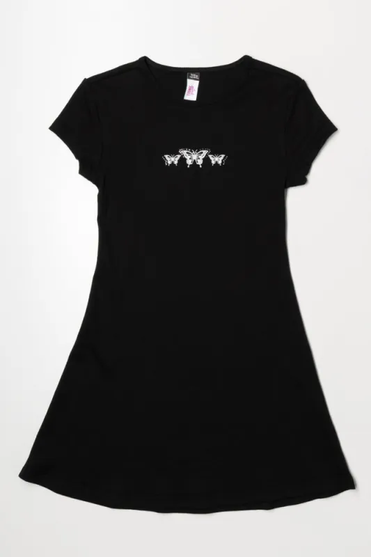 Butterfly Skater Dress Black sold by Ackermas