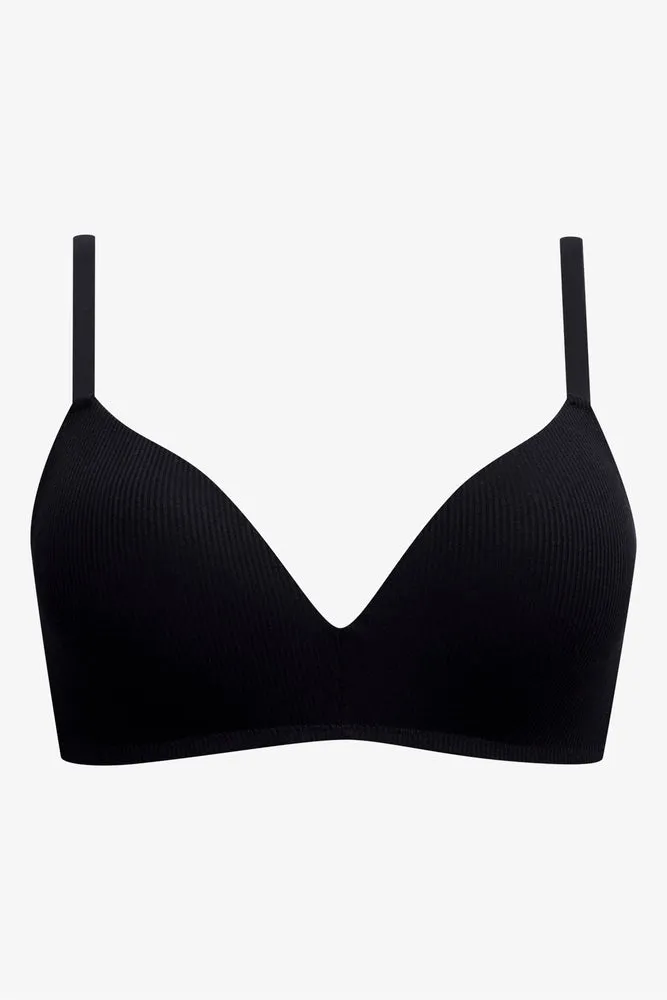 2 Pack Padded Wire Free Bras Grey And Black sold by Ackermas product image thumbnail 2