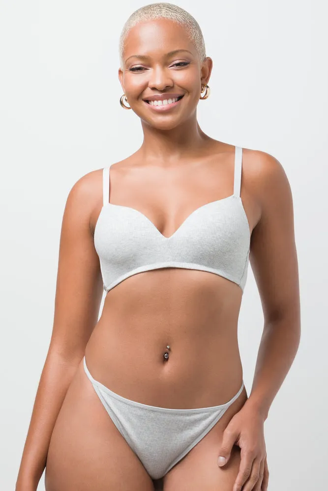 2 Pack Padded Wire Free Bras Grey And Black sold by Ackermas