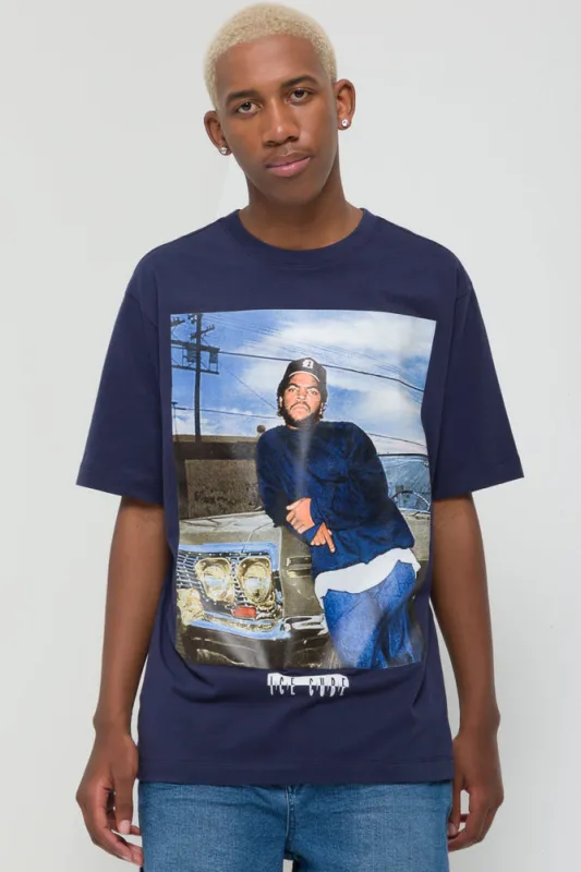 Icecube Short Sleeve T-Shirt Navy sold by Ackermas
