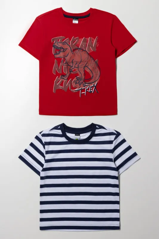 2 Pack T-Shirts Red And Navy sold by Ackermas