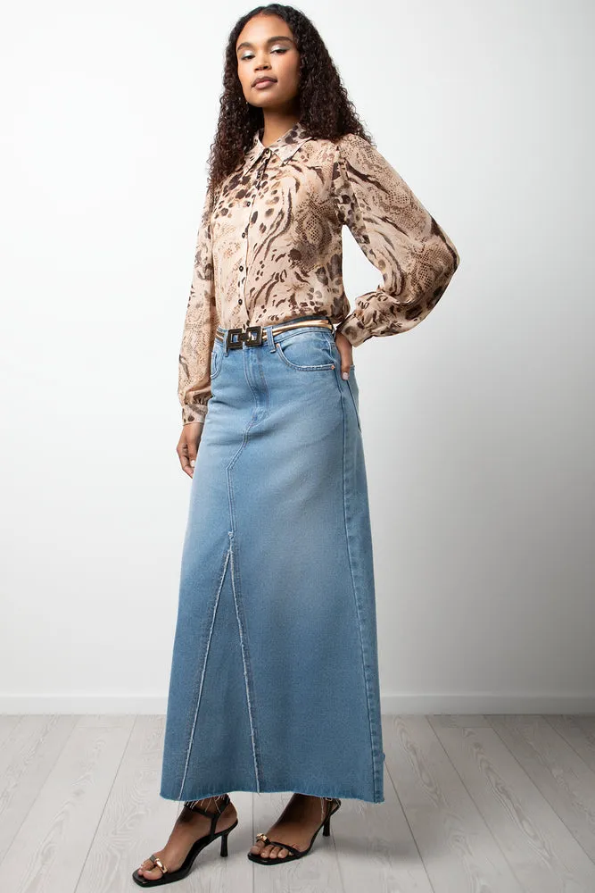 Maxi Denim Skirt Blue sold by Ackermas product image thumbnail 3